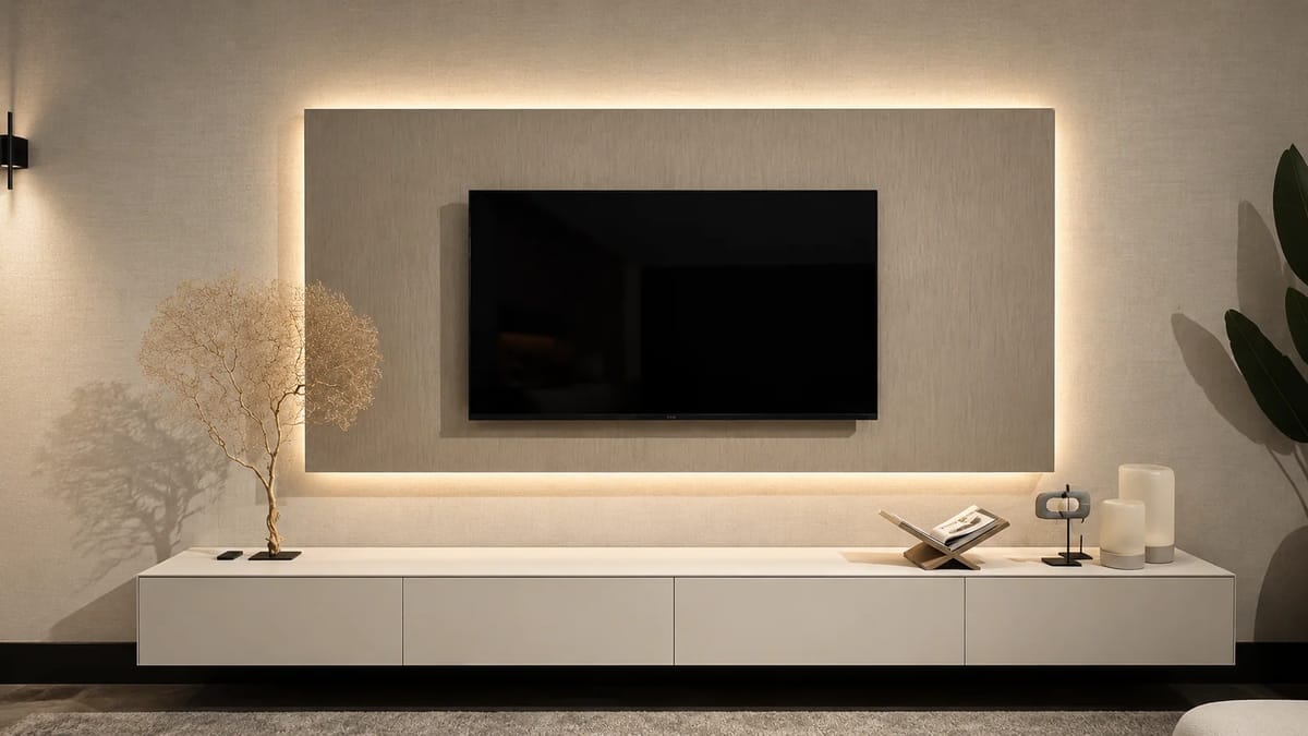 TV-paneel Alpaca melamine