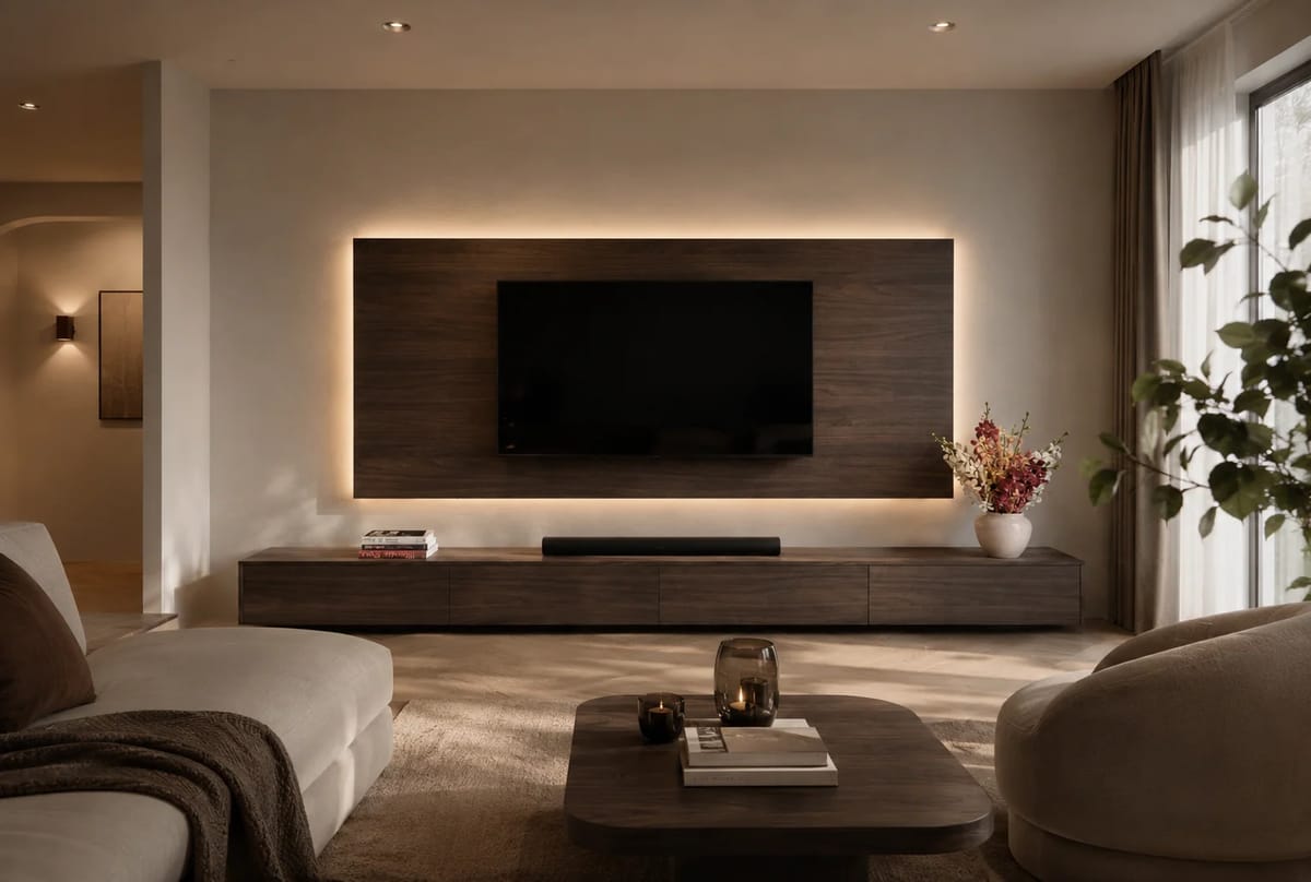TV-paneel Melamine eiken